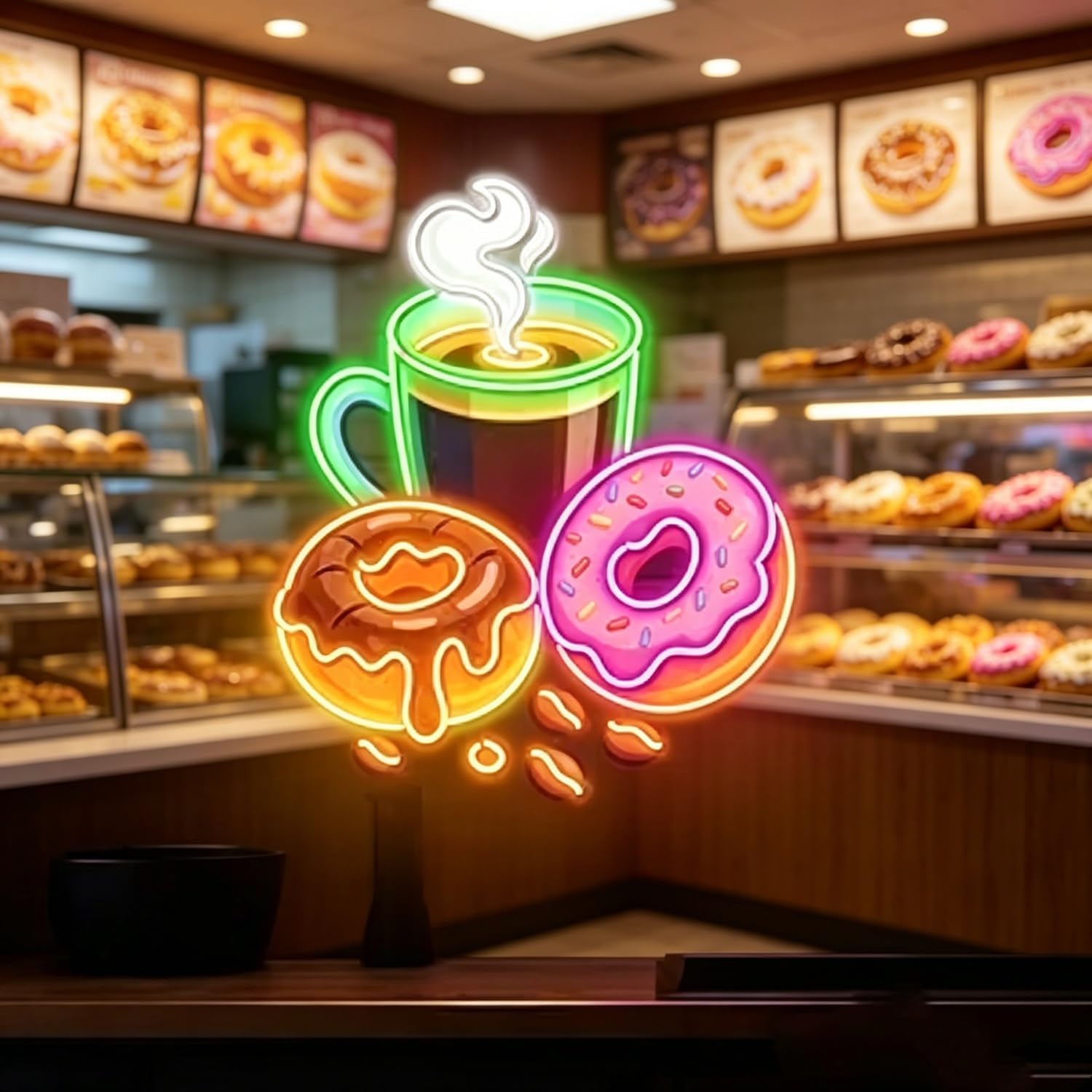 Outdoor Kitchen Power - Donuts LED Neon Sign USB Powered