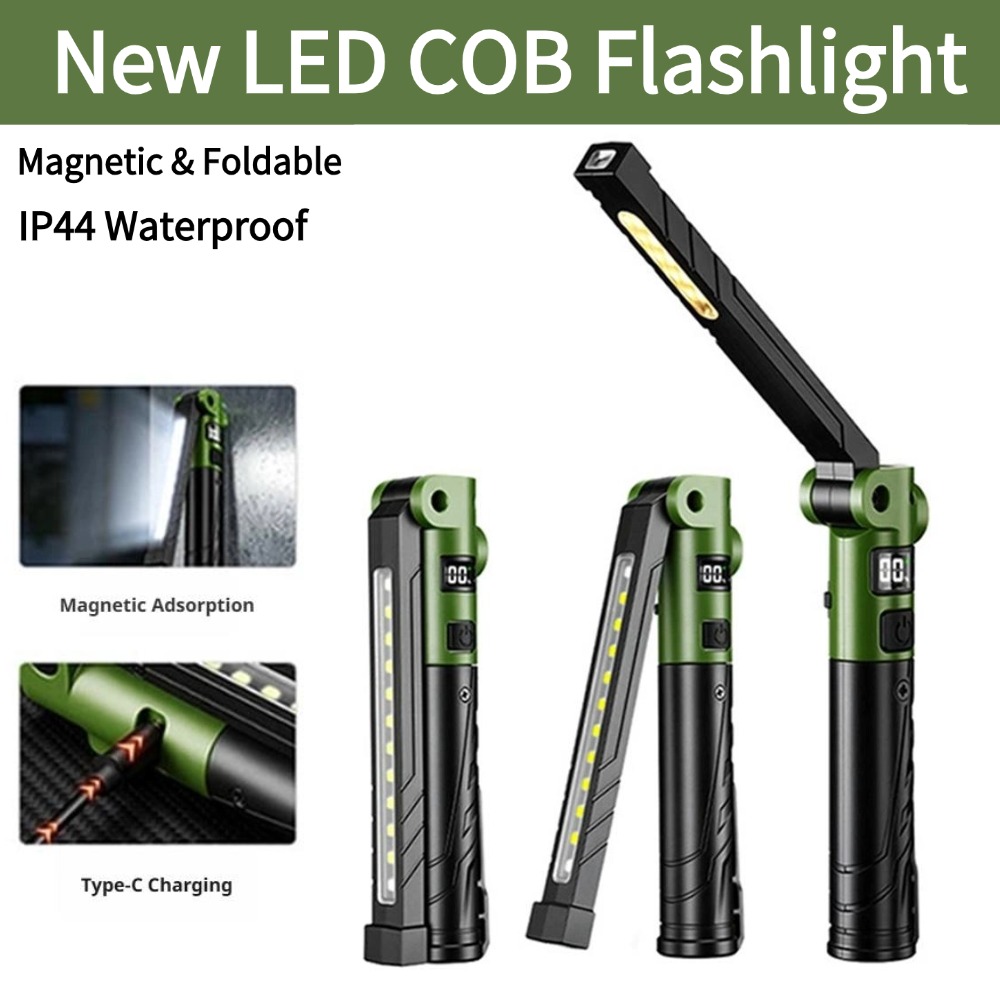 Outdoor Power Repair - Rechargeable LED Work Light Foldable Flashlight