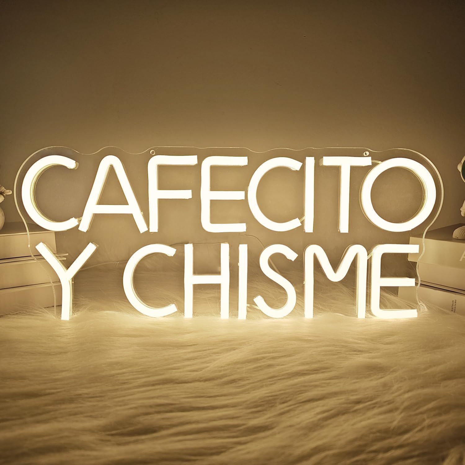 Outdoor Kitchen Power - Cafecito Y Chisme Neon Sign Warm