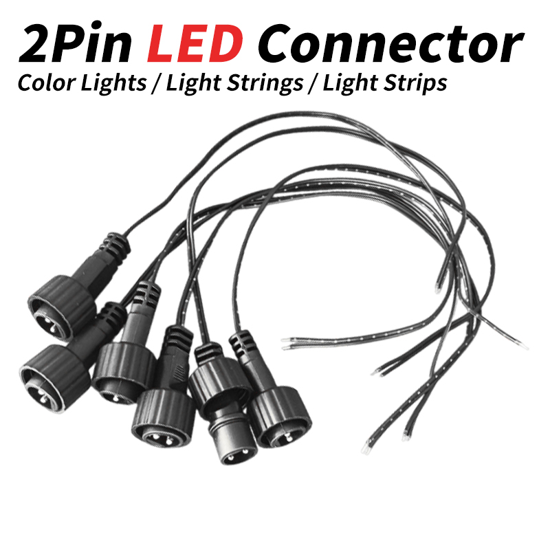 Outdoor Power Outlet Solar - 2Pin LED Connector with 25cm Wire