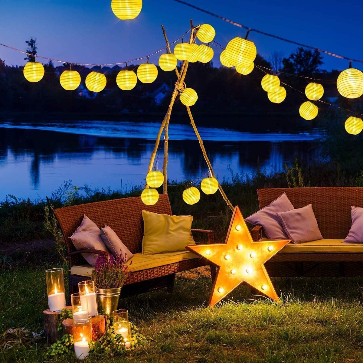 Waterproof Lantern Solar Strin - Outdoor Power Outlet Solar 评论和价格