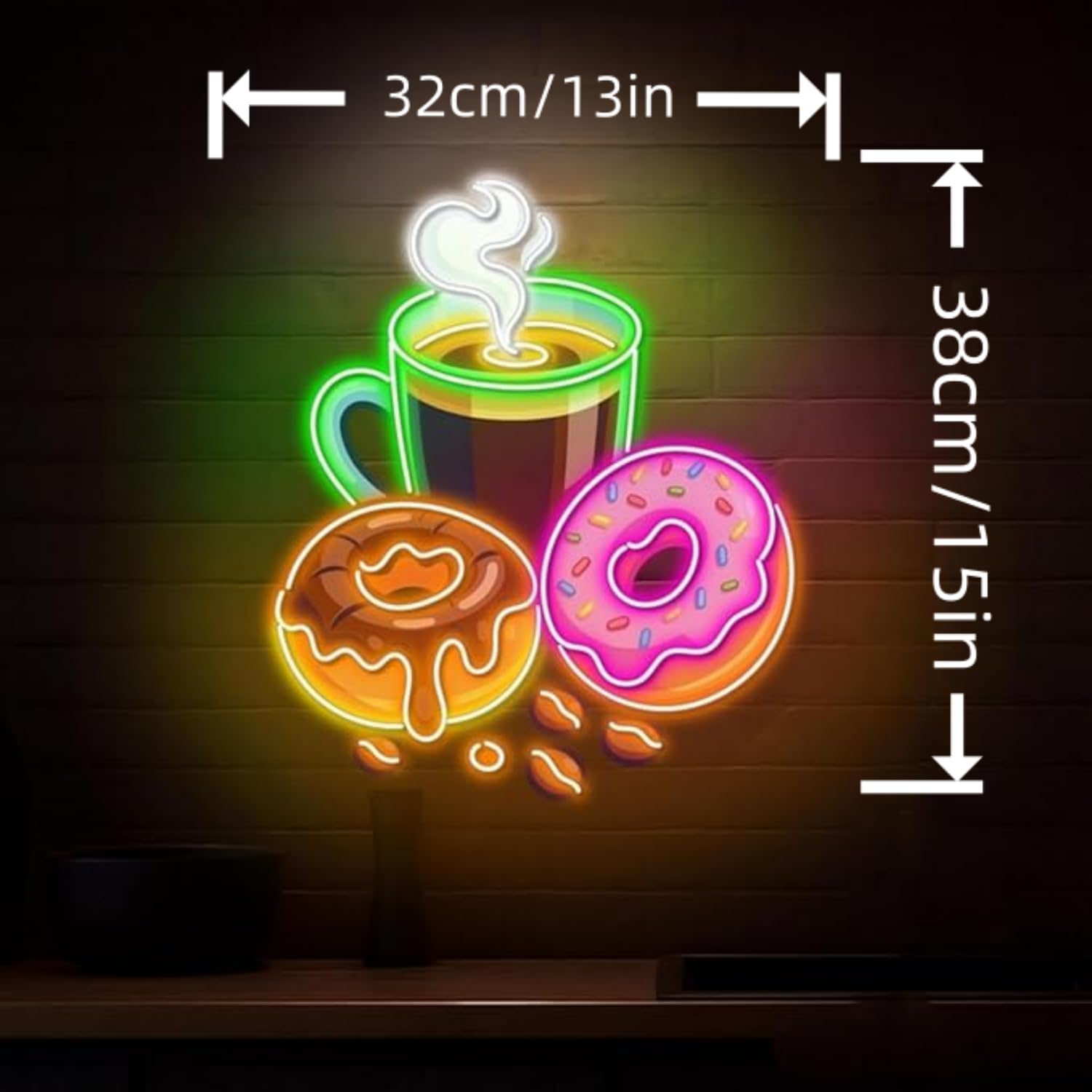 Donuts LED Neon Sign USB Power - Outdoor Kitchen Power 评论和价格