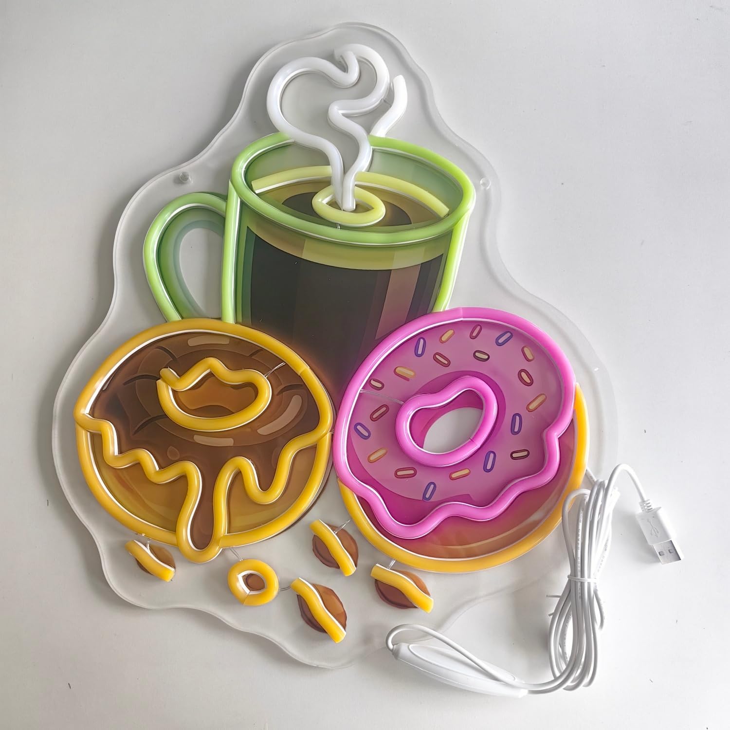 Donuts LED Neon Sign USB Power - Outdoor Kitchen Power 评论和价格