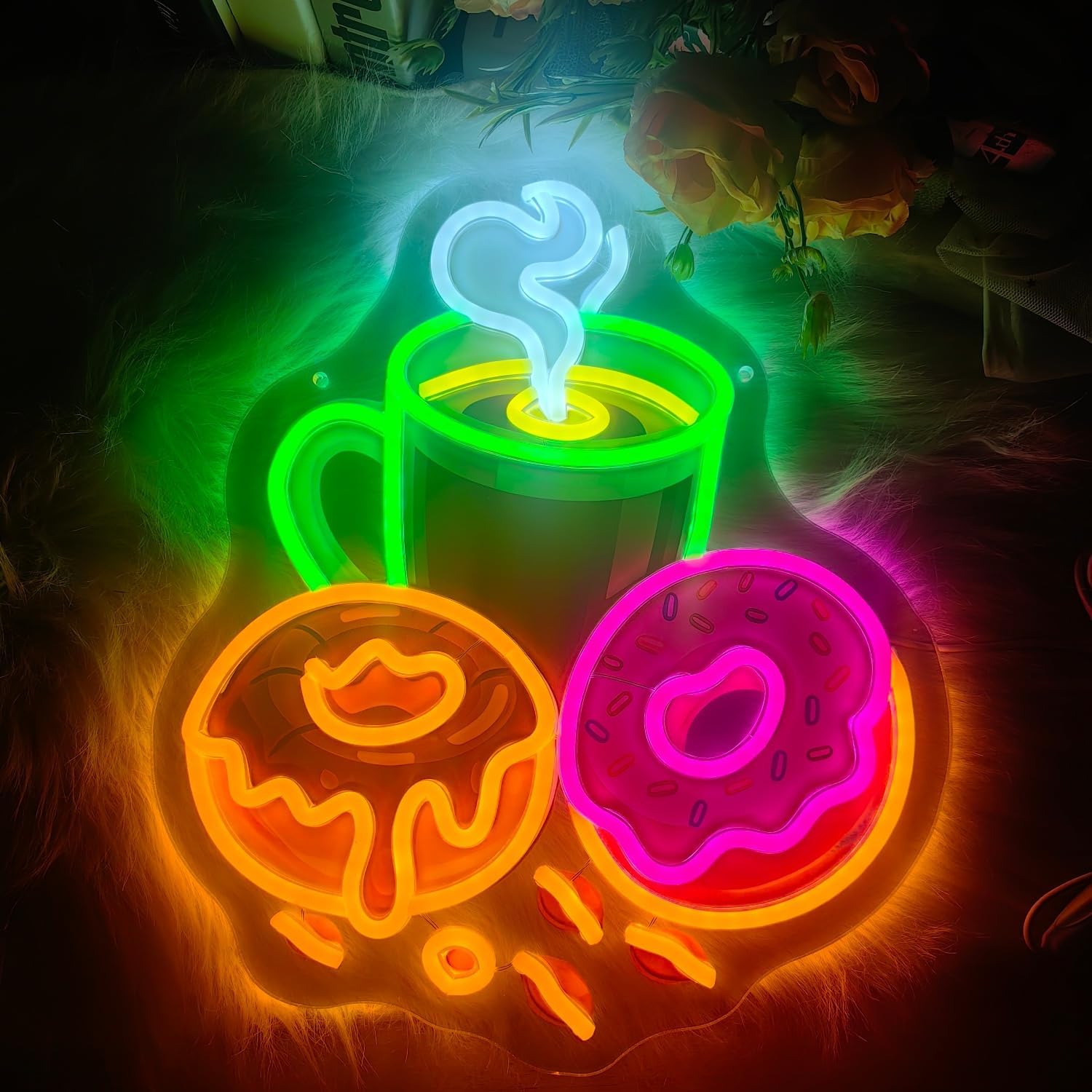 Donuts LED Neon Sign USB Power - Outdoor Kitchen Power 评论和价格