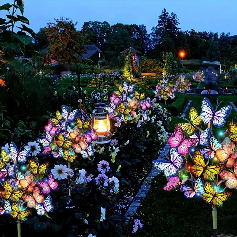 Solar LED Butterfly Garden Lig - Outdoor Power Outlet Solar 评论和价格