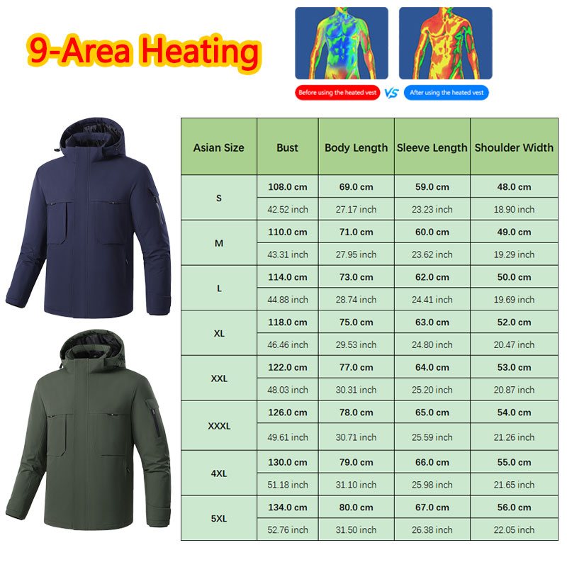 Huelora 9 Area Heating Jacket  - Outdoor Power Not Working 评论和价格