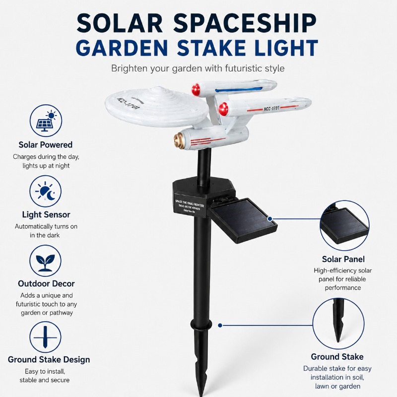 Star Trek USS Enterprise Solar - Outdoor Power Outlet Solar 评论和价格