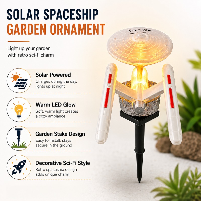 Star Trek USS Enterprise Solar - Outdoor Power Outlet Solar 评论和价格