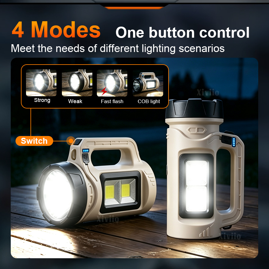 Multiscene Handheld LED Torch  - Outdoor Power Outlet Solar 评论和价格