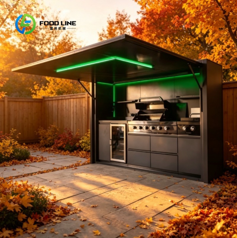 Solar Powered Steel Outdoor Ki - Outdoor Kitchen Power 评论和价格
