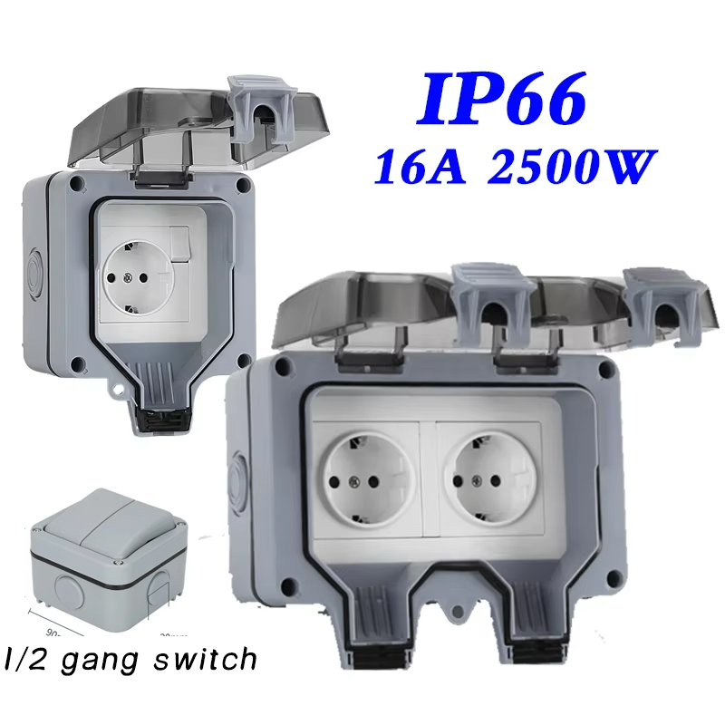 EU KR Outdoor Wall Waterproof  - Outdoor Power Inlet Box 评论和价格