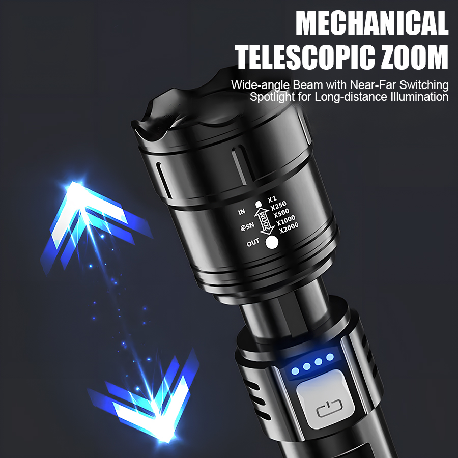 High Power P50 LED Flashlight  - Outdoor Power Supply 评论和价格