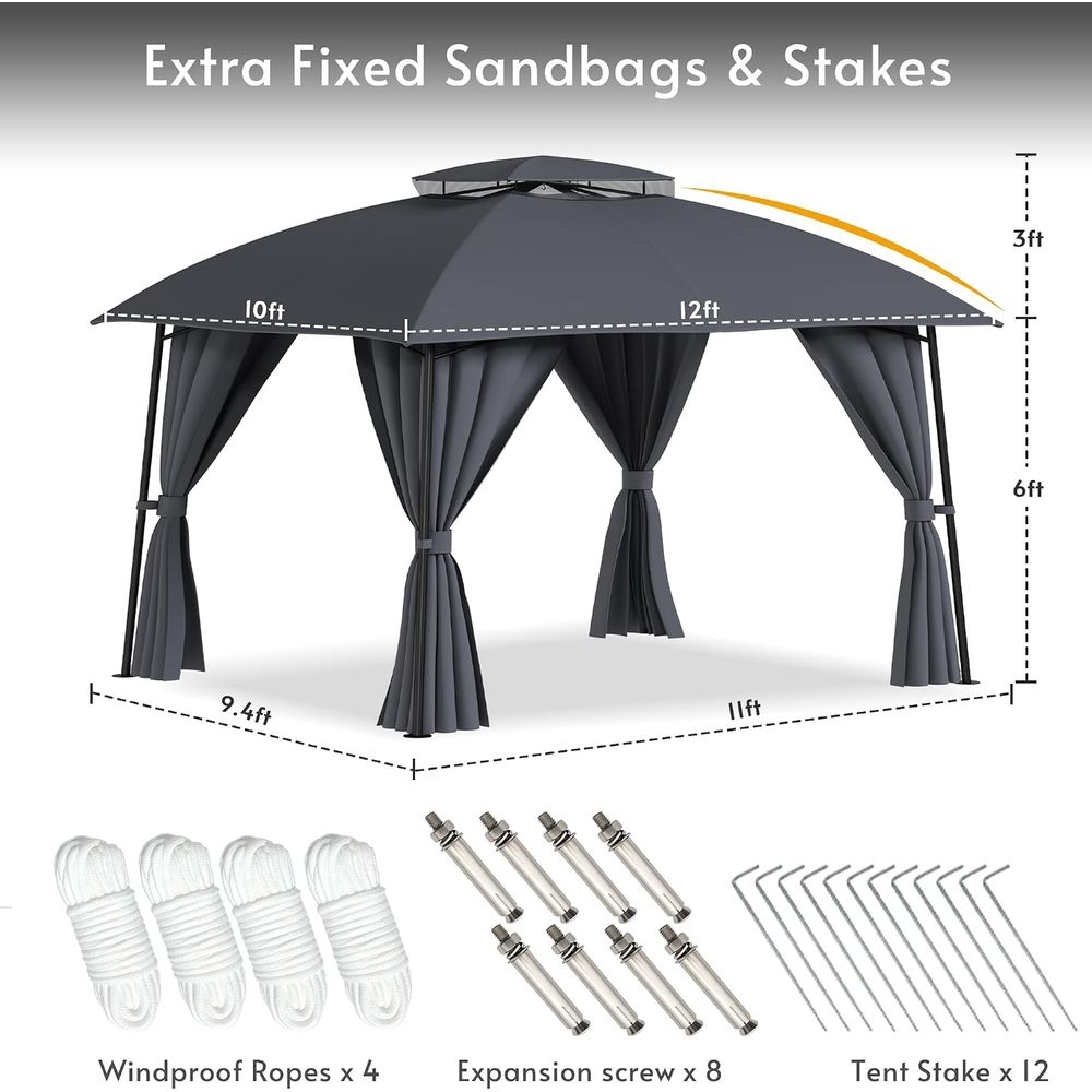 Outdoor Patio Gazebo 1012 with - Outdoor Power For Gazebo 评论和价格