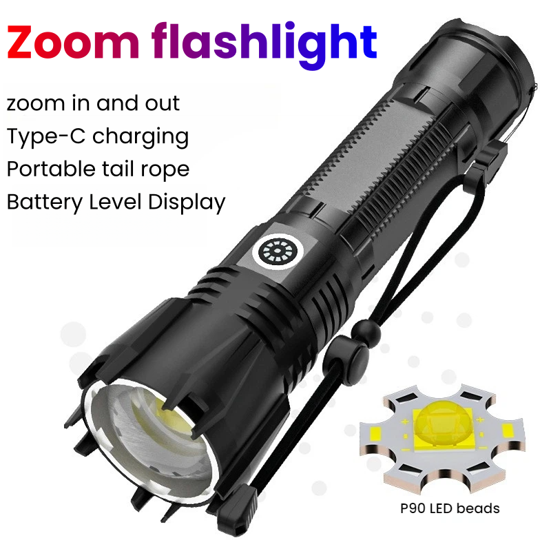 High-power P90 LED Flashlight  - Outdoor Power Meter 评论和价格