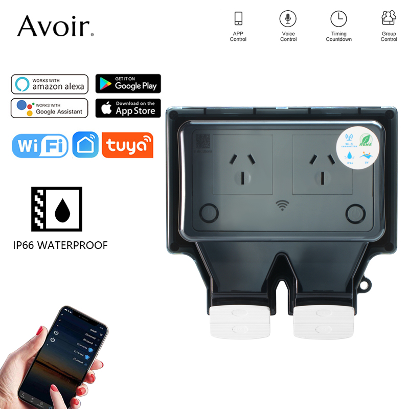 Avoir Tuya Wifi Waterproof Ele - Outdoor Power Inlet Box 评论和价格