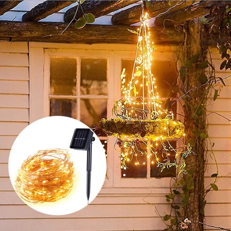 100 LED Solar Fairy Waterproof - Outdoor Power Outlet Solar 评论和价格