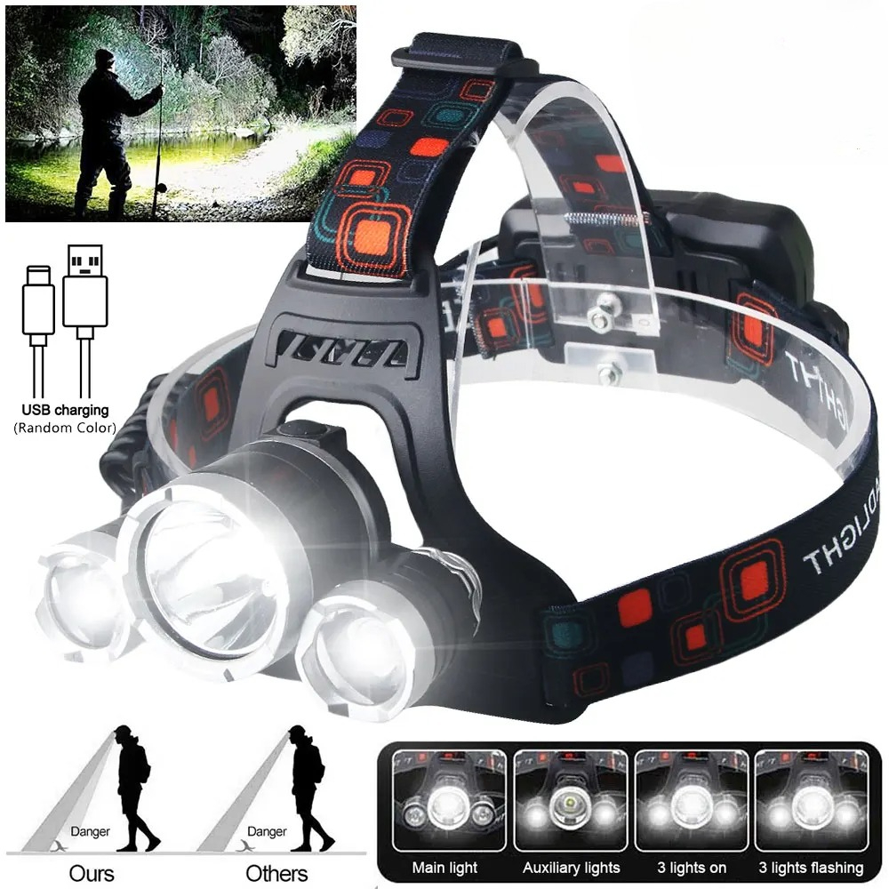 High Power LED Headlamp 18650  - Outdoor Power Supply 评论和价格