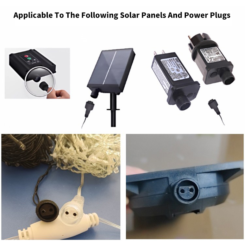 2Pin LED Connector with 25cm W - Outdoor Power Outlet Solar 评论和价格