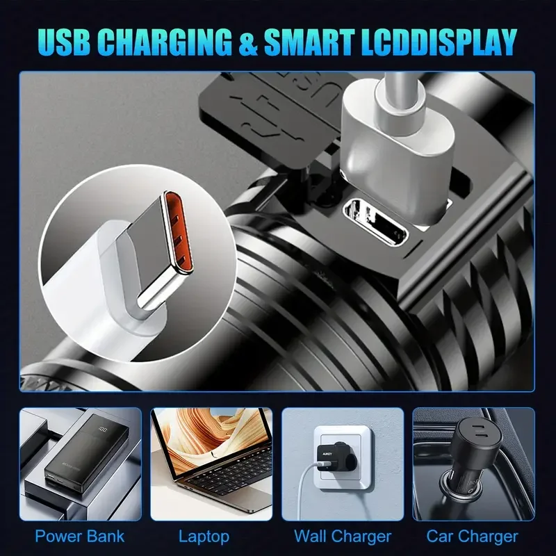 Tactical LED Flashlight 2000LM - Outdoor Power Supply 评论和价格