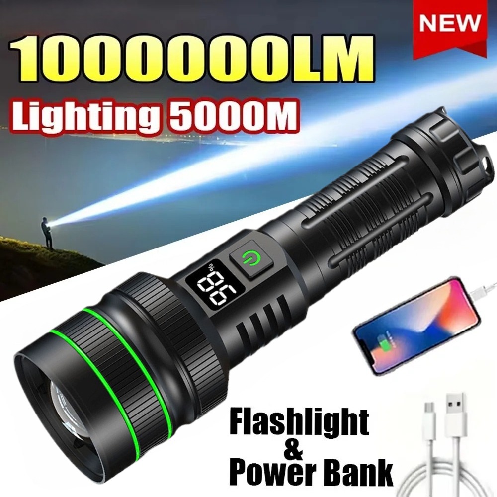 Powerful LED Flashlight Zoomab - Outdoor Power Meter 评论和价格