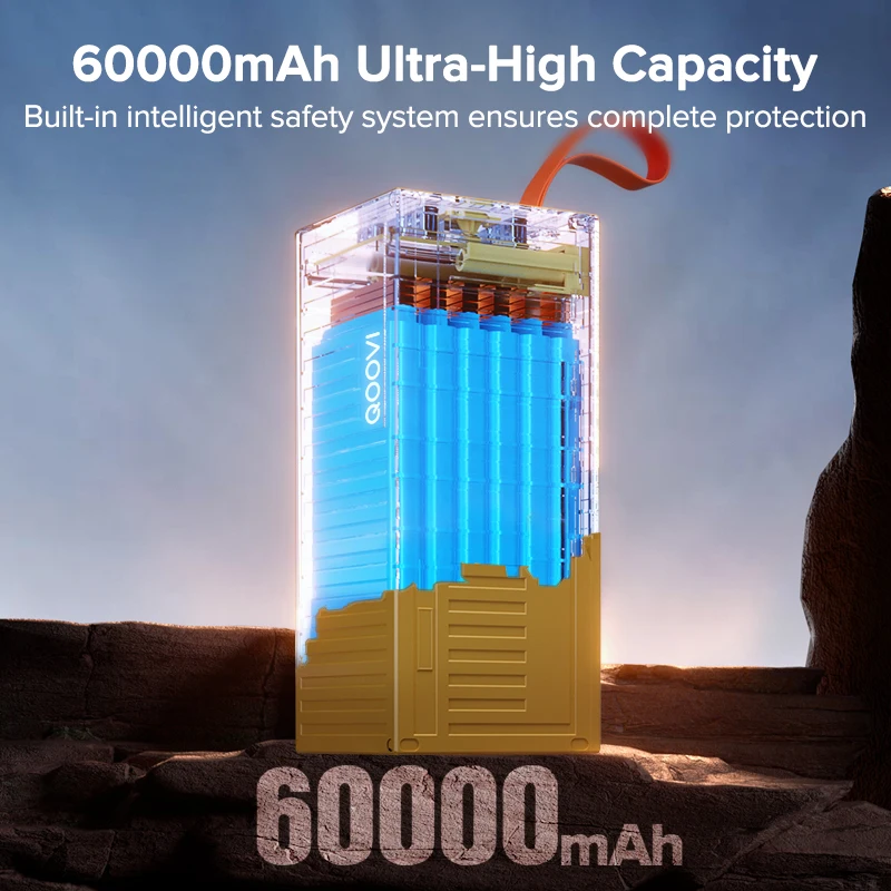 QOOVI 60000mAh Power Bank 22.5 - Outdoor Power Lead 评论和价格