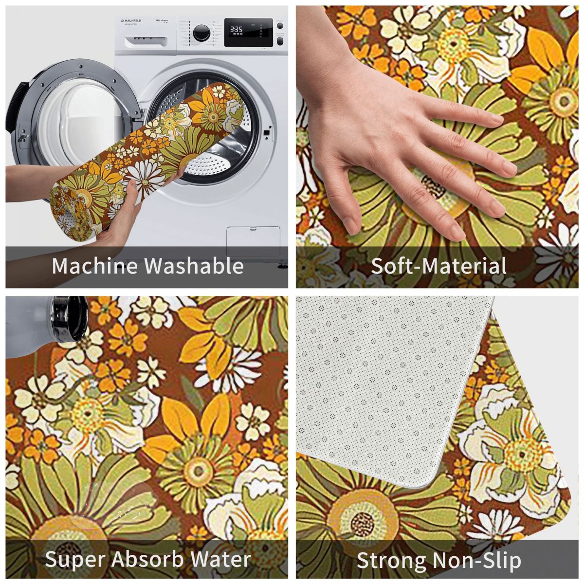 70s Flower Power Pattern Boho  - Outdoor Kitchen Power 评论和价格