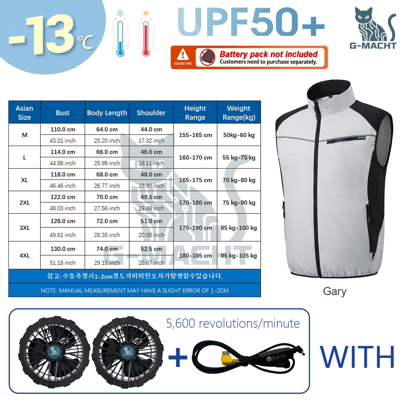 USB Cooling Fan Vest Summer Ai - Outdoor Power Not Working 评论和价格